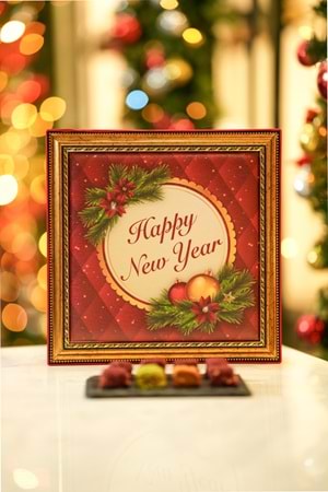 Yılbaşı Çiçeği Şelbet Lokum Kutu