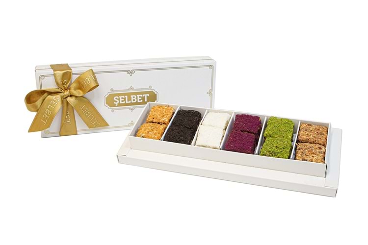 12'li Karışık Şelbet Baklava Lokum Kutu